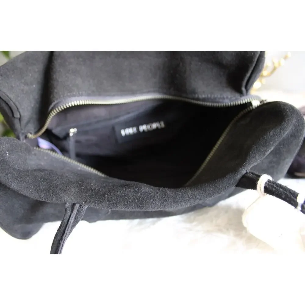 Free People Black Soft Structured Bowling Bag Tote NWT MSRP $78
